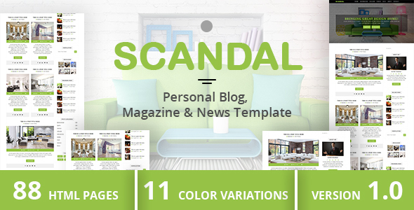 SCANDAL - 个人博客、杂志和新闻模板