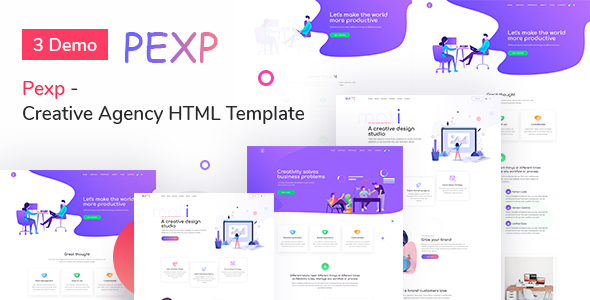 Pexp v1.1 - 企业业务代理 Bootstrap 4 模板