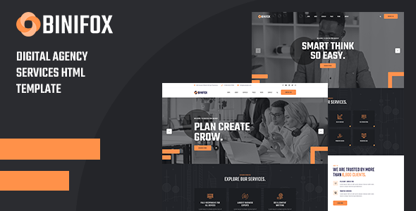 Binifox - Digital Agency Service HTML5 Template