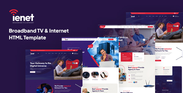 Ienet - Broadband TV and Internet HTML Template