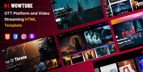 WowTube - OTT Platform & Video Streaming HTML Template