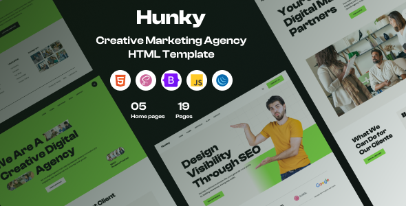Hunky - Creative Agency and Portfolio HTML Template