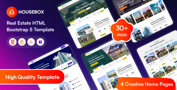 HouseBox v2.0 - 房地产 HTML Bootstrap 5 模板