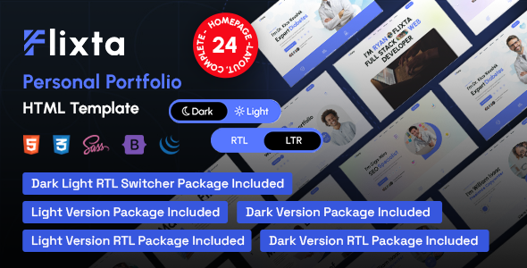 Flixta v1.0 - Personal Portfolio HTML Template
