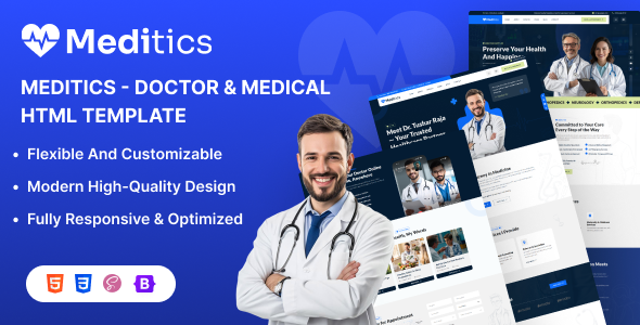 Meditics – Medical and Healthcare HTML Template