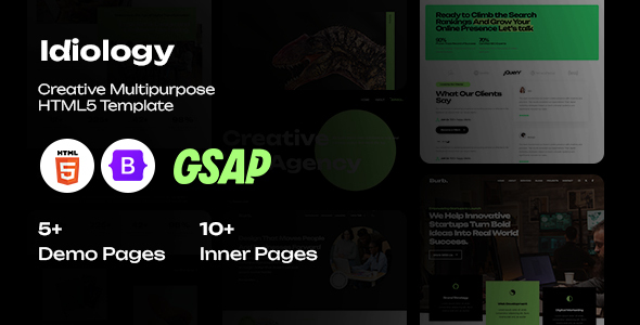 Idiology - Creative and Corporate Multipurpose HTML5 Template
