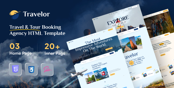 Travelor - 旅行和旅游预订代理 HTML 模板