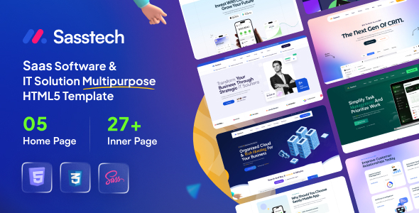 SassTech – SaaS Software and IT Solutions Multipurpose HTML Template