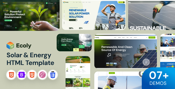 Ecoly - Ecology and Solar Renewable Energy HTML Template