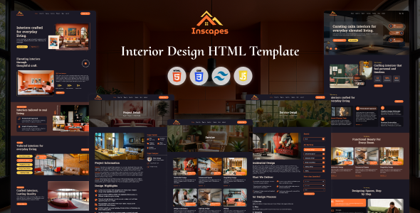 Inscapes – Modern Interior Design HTML Template preview 1