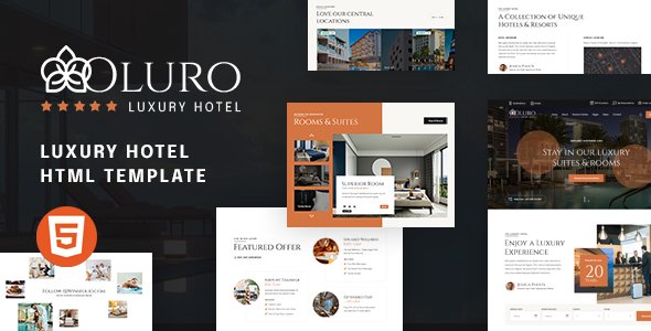 OLURO - Luxury Hotel HTML5 Template preview 1