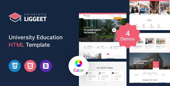 Liggeet - University Education HTML Template preview 1