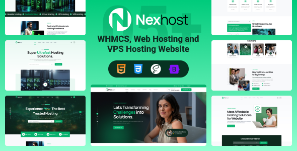 Nexhost - WHMCS、Web 托管和 VPS 托管 HTML 模板 preview 1