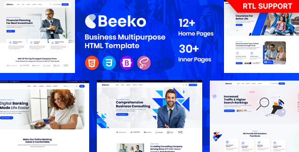 Beeko v3.0 - Business Consulting HTML Template + RTL preview 1