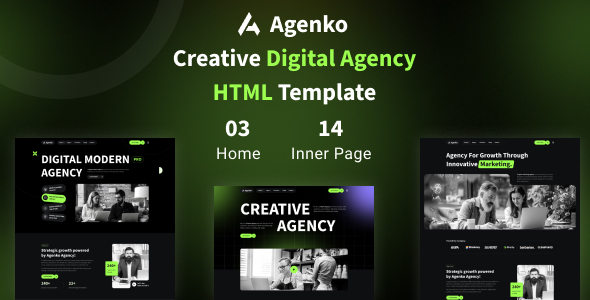 Agenko - Creative Digital Agency HTML Template preview 1