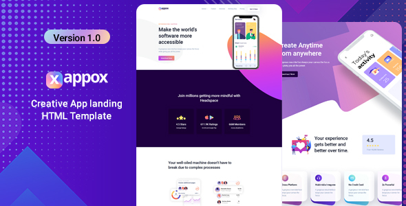 Xappox - 应用程序登陆页面 preview 1