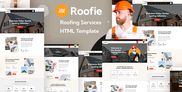 Roofie - 屋顶服务 HTML 模板 preview 1
