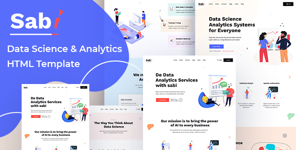 Sabi - Digital Data Science HTML Template preview 1