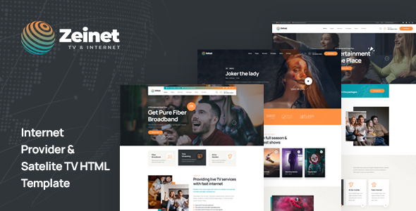 Zeinet - Internet Provider & Satellite TV HTML Template preview 1
