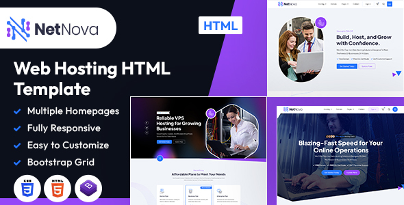 NetNova - Web Hosting HTML Template preview 1