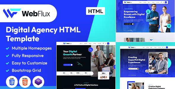 WebFlux - 数字代理 HTML 模板 preview 1