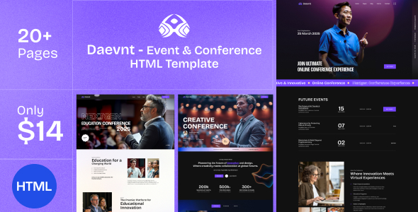 Daevnt – Events and Conferences HTML Template preview 1