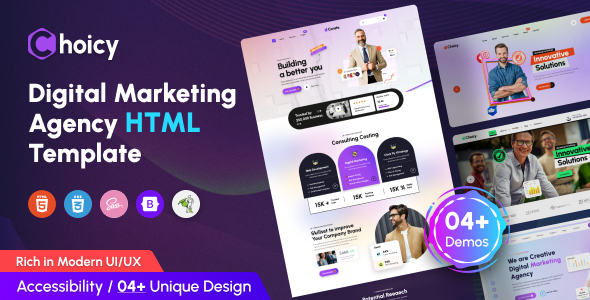 Choicy - Digital Marketing Agency HTML Template preview 1
