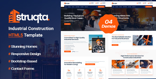 Struqta - 工业和建筑 HTML 模板 preview 1