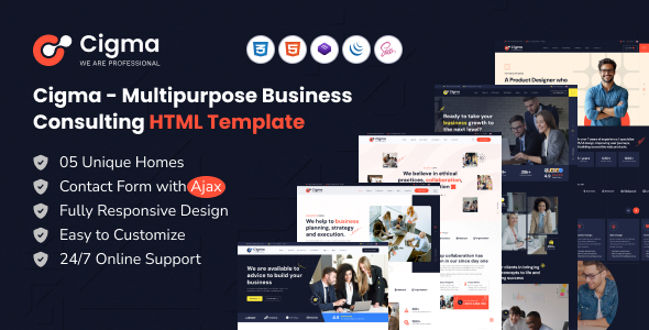 Cigma - Multipurpose Business Consulting HTML Template preview 1