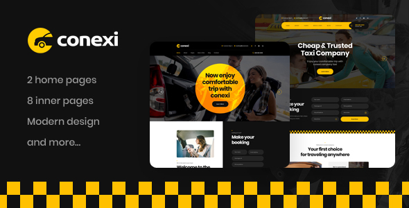 Conexi - Online Taxi Booking Service HTML Template preview 1
