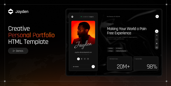 Jayden - Personal Portfolio HTML Template preview 1