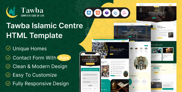 Tawba - Islamic Center HTML Template preview 1