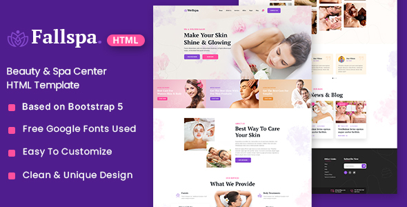 Fallspa - Beauty & Spa HTML Template preview 1