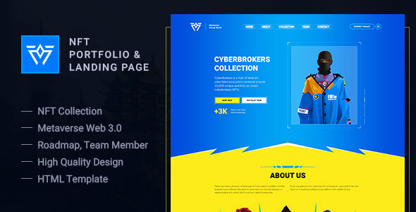 Metaverse - NFT Portfolio and Landing Page preview 1