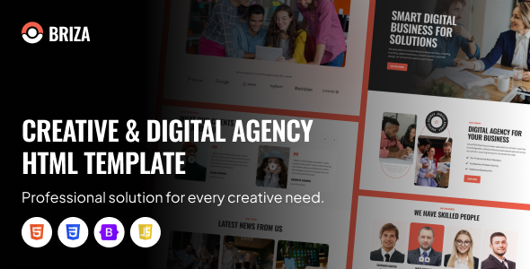 Briza – Creative Digital Agency HTML Template preview 1