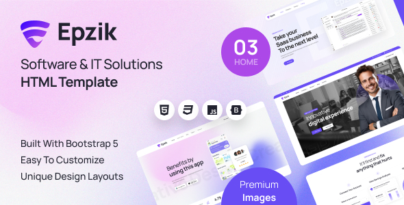 Epzik - Software & IT Solutions HTML Template preview 1