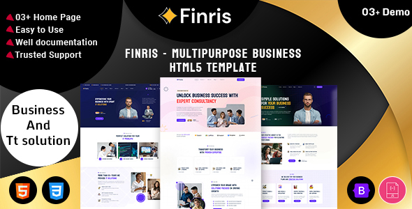 Finris - Multipurpose Business & IT Solutions HTML5 Template preview 1