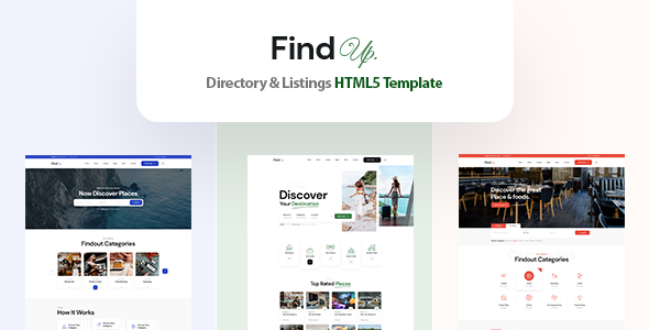 Findup – Directory and Listing HTML5 Template preview 1