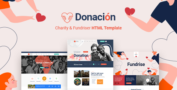 Donacion - Fundraising and Charity HTML5 Template preview 1