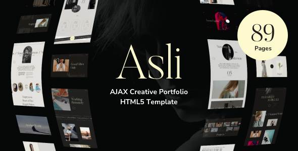 Asli – AJAX Portfolio HTML5 Template preview 1