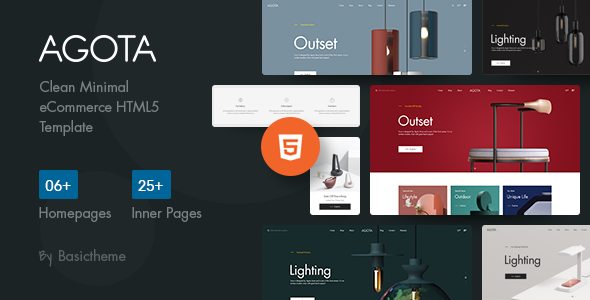 Agota - Clean Minimal E-Commerce HTML5 Template preview 1
