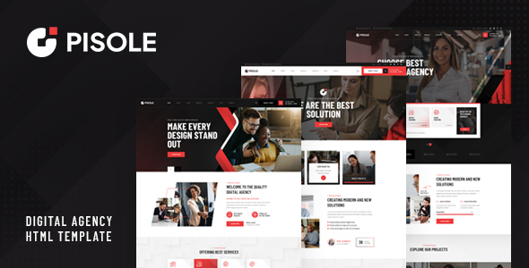 Pisole v1.0 - 数字机构 HTML 模板 preview 1