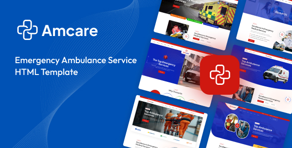 Amcare - Ambulance Service HTML Template preview 1