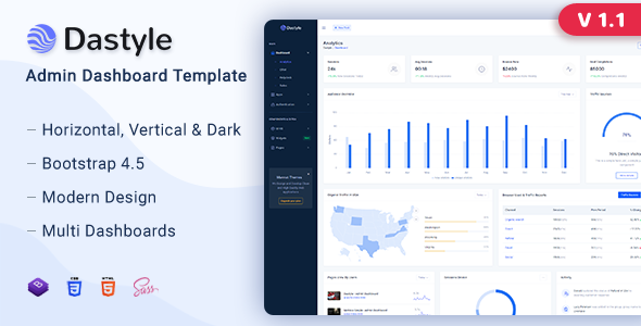 Dastyle v1.1 - Admin & Dashboard Template preview 1