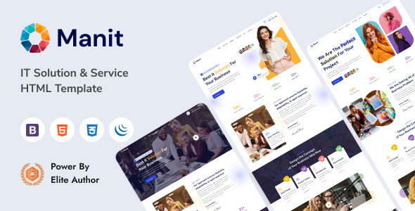 Manit - IT Solutions and Technology HTML Template preview 1