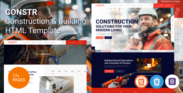 Constr - Construction and Building HTML Template preview 1