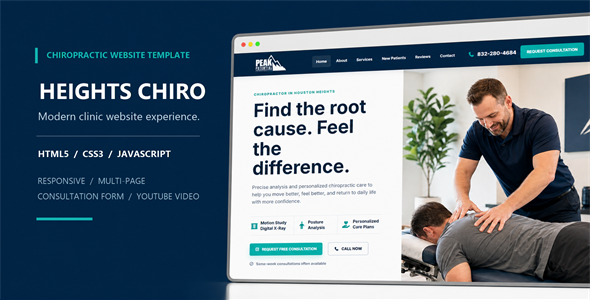 Peak Potential Chiropractic Website Template preview 1