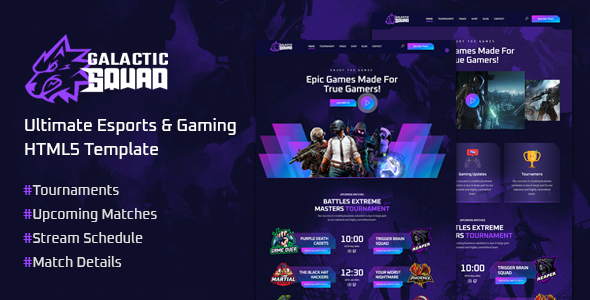 Gactic - Esports & Gaming HTML Template