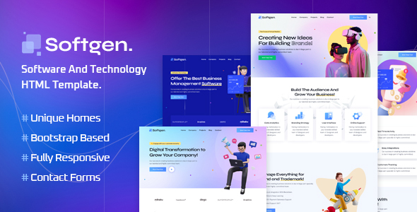 Softgen - Software and Technology HTML Template