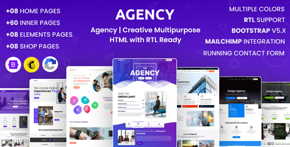Agency v2.2.1 - Creative Multipurpose HTML with RTL Support